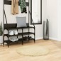 vidaXL Teppich Shaggy Hochflor Modern Golden Ø 80 cm vidaXL Teppich Shaggy Hochflor Modern Golden Ø 80 cm