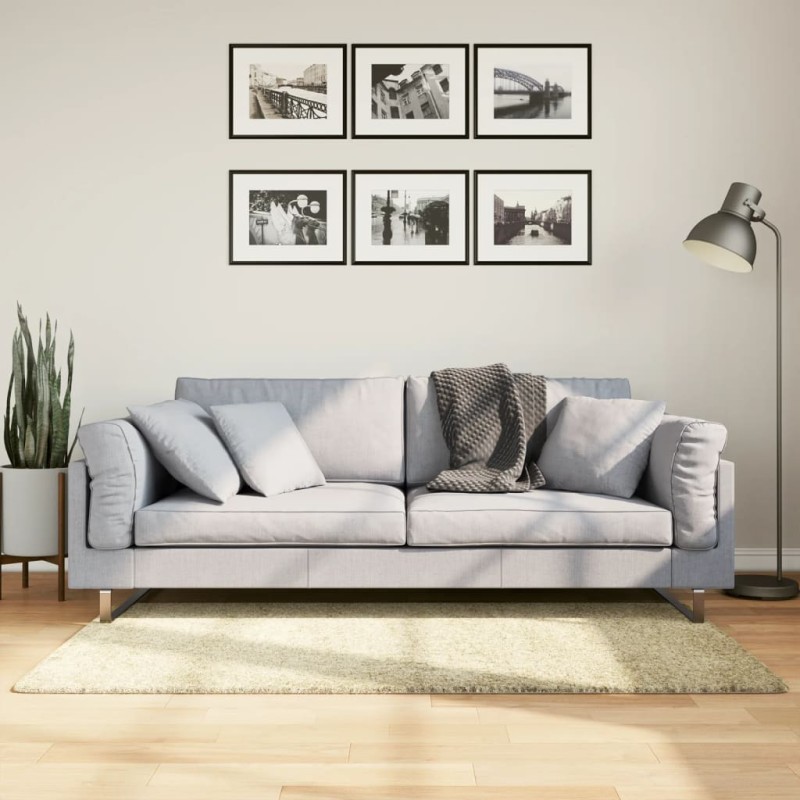vidaXL Teppich Shaggy Hochflor Modern Golden 80x150 cm vidaXL Teppich Shaggy Hochflor Modern Golden 80x150 cm