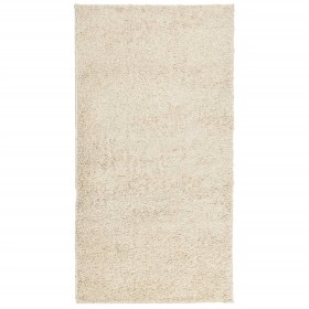 vidaXL Teppich Shaggy Hochflor Modern Golden 80x150 cm