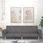 vidaXL Schlafsofa 2-Sitzer mit 2 Kissen Hellgrau Stoff vidaXL Schlafsofa 2-Sitzer mit 2 Kissen Hellgrau Stoff