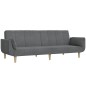 vidaXL Schlafsofa 2-Sitzer mit 2 Kissen Hellgrau Stoff vidaXL Schlafsofa 2-Sitzer mit 2 Kissen Hellgrau Stoff