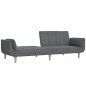 vidaXL Schlafsofa 2-Sitzer mit 2 Kissen Hellgrau Stoff vidaXL Schlafsofa 2-Sitzer mit 2 Kissen Hellgrau Stoff