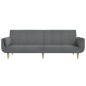 vidaXL Schlafsofa 2-Sitzer mit 2 Kissen Hellgrau Stoff vidaXL Schlafsofa 2-Sitzer mit 2 Kissen Hellgrau Stoff