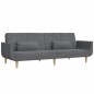 vidaXL Schlafsofa 2-Sitzer mit 2 Kissen Hellgrau Stoff vidaXL Schlafsofa 2-Sitzer mit 2 Kissen Hellgrau Stoff