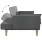 vidaXL Schlafsofa 2-Sitzer mit 2 Kissen Hellgrau Stoff vidaXL Schlafsofa 2-Sitzer mit 2 Kissen Hellgrau Stoff