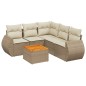 vidaXL 6-tlg. Garten-Sofagarnitur mit Kissen Beige Poly Rattan vidaXL 6-tlg. Garten-Sofagarnitur mit Kissen Beige Poly Rattan