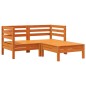 vidaXL Gartensofa 2-Sitzer mit Hocker Wachsbraun Massivholz Kiefer vidaXL Gartensofa 2-Sitzer mit Hocker Wachsbraun Massivholz Kiefer