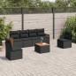 vidaXL 7-tlg. Garten-Sofagarnitur mit Kissen Schwarz Poly Rattan vidaXL 7-tlg. Garten-Sofagarnitur mit Kissen Schwarz Poly Rattan