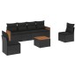vidaXL 7-tlg. Garten-Sofagarnitur mit Kissen Schwarz Poly Rattan vidaXL 7-tlg. Garten-Sofagarnitur mit Kissen Schwarz Poly Rattan