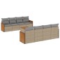 vidaXL 9-tlg. Garten-Sofagarnitur mit Kissen Beige Poly Rattan vidaXL 9-tlg. Garten-Sofagarnitur mit Kissen Beige Poly Rattan