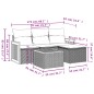 vidaXL 5-tlg. Garten-Sofagarnitur mit Kissen Grau Poly Rattan vidaXL 5-tlg. Garten-Sofagarnitur mit Kissen Grau Poly Rattan