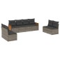 vidaXL 8-tlg. Garten-Sofagarnitur mit Kissen Grau Poly Rattan vidaXL 8-tlg. Garten-Sofagarnitur mit Kissen Grau Poly Rattan
