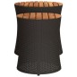 vidaXL Garten-Beistelltische 2 Stk. mit Holzplatte Schwarz Poly Rattan vidaXL Garten-Beistelltische 2 Stk. mit Holzplatte Schwarz Poly Rattan