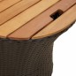 vidaXL Garten-Beistelltische 2 Stk. mit Holzplatte Schwarz Poly Rattan vidaXL Garten-Beistelltische 2 Stk. mit Holzplatte Schwarz Poly Rattan