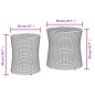 vidaXL Garten-Beistelltische 2 Stk. mit Holzplatte Schwarz Poly Rattan vidaXL Garten-Beistelltische 2 Stk. mit Holzplatte Schwarz Poly Rattan