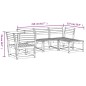 vidaXL 5-tlg. Garten-Lounge-Set mit Kissen Massivholz Douglasie