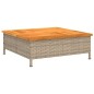 vidaXL Gartentisch Beige 70x70x25 cm Rattan und Akazienholz vidaXL Gartentisch Beige 70x70x25 cm Rattan und Akazienholz