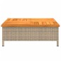 vidaXL Gartentisch Beige 70x70x25 cm Rattan und Akazienholz vidaXL Gartentisch Beige 70x70x25 cm Rattan und Akazienholz