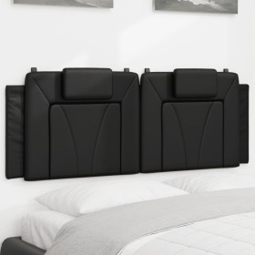 vidaXL Kopfteil-Kissen Schwarz 120 cm Kunstleder