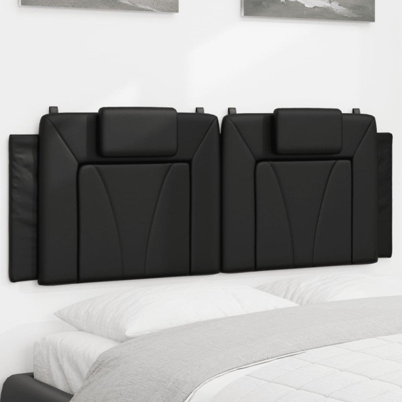 vidaXL Kopfteil-Kissen Schwarz 120 cm Kunstleder