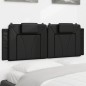 vidaXL Kopfteil-Kissen Schwarz 120 cm Kunstleder