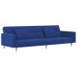 vidaXL Schlafsofa 2-Sitzer mit 2 Kissen Blau Stoff vidaXL Schlafsofa 2-Sitzer mit 2 Kissen Blau Stoff