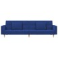 vidaXL Schlafsofa 2-Sitzer mit 2 Kissen Blau Stoff vidaXL Schlafsofa 2-Sitzer mit 2 Kissen Blau Stoff
