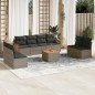 vidaXL 9-tlg. Garten-Sofagarnitur mit Kissen Grau Poly Rattan vidaXL 9-tlg. Garten-Sofagarnitur mit Kissen Grau Poly Rattan