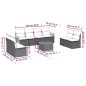 vidaXL 9-tlg. Garten-Sofagarnitur mit Kissen Grau Poly Rattan vidaXL 9-tlg. Garten-Sofagarnitur mit Kissen Grau Poly Rattan