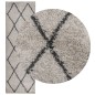 vidaXL Teppich Shaggy Hochflor Modern Beige und Anthrazit 80x250 cm vidaXL Teppich Shaggy Hochflor Modern Beige und Anthrazit 80x250 cm