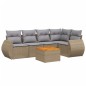 vidaXL 6-tlg. Garten-Sofagarnitur mit Kissen Beige Poly Rattan vidaXL 6-tlg. Garten-Sofagarnitur mit Kissen Beige Poly Rattan