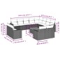 vidaXL 13-tlg. Garten-Sofagarnitur mit Kissen Schwarz Poly Rattan vidaXL 13-tlg. Garten-Sofagarnitur mit Kissen Schwarz Poly Rattan