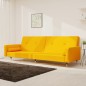 vidaXL Schlafsofa 2-Sitzer mit 2 Kissen Gelb Samt vidaXL Schlafsofa 2-Sitzer mit 2 Kissen Gelb Samt