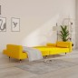 vidaXL Schlafsofa 2-Sitzer mit 2 Kissen Gelb Samt vidaXL Schlafsofa 2-Sitzer mit 2 Kissen Gelb Samt