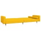 vidaXL Schlafsofa 2-Sitzer mit 2 Kissen Gelb Samt vidaXL Schlafsofa 2-Sitzer mit 2 Kissen Gelb Samt