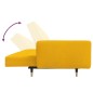 vidaXL Schlafsofa 2-Sitzer mit 2 Kissen Gelb Samt vidaXL Schlafsofa 2-Sitzer mit 2 Kissen Gelb Samt
