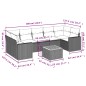 vidaXL 8-tlg. Garten-Sofagarnitur mit Kissen Grau Poly Rattan vidaXL 8-tlg. Garten-Sofagarnitur mit Kissen Grau Poly Rattan