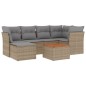 vidaXL 7-tlg. Garten-Sofagarnitur mit Kissen Beige Poly Rattan vidaXL 7-tlg. Garten-Sofagarnitur mit Kissen Beige Poly Rattan
