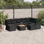 vidaXL 10-tlg. Garten-Sofagarnitur mit Kissen Schwarz Poly Rattan vidaXL 10-tlg. Garten-Sofagarnitur mit Kissen Schwarz Poly Rattan