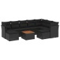vidaXL 10-tlg. Garten-Sofagarnitur mit Kissen Schwarz Poly Rattan vidaXL 10-tlg. Garten-Sofagarnitur mit Kissen Schwarz Poly Rattan