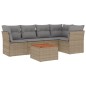 vidaXL 6-tlg. Garten-Sofagarnitur mit Kissen Beige Poly Rattan vidaXL 6-tlg. Garten-Sofagarnitur mit Kissen Beige Poly Rattan