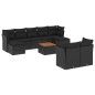 vidaXL 10-tlg. Garten-Sofagarnitur mit Kissen Schwarz Poly Rattan vidaXL 10-tlg. Garten-Sofagarnitur mit Kissen Schwarz Poly Rattan