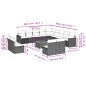 vidaXL 14-tlg. Garten-Sofagarnitur mit Kissen Beige Poly Rattan vidaXL 14-tlg. Garten-Sofagarnitur mit Kissen Beige Poly Rattan