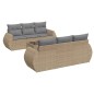 vidaXL 7-tlg. Garten-Sofagarnitur mit Kissen Beige Poly Rattan vidaXL 7-tlg. Garten-Sofagarnitur mit Kissen Beige Poly Rattan
