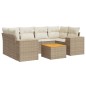 vidaXL 7-tlg. Garten-Sofagarnitur mit Kissen Beige Poly Rattan vidaXL 7-tlg. Garten-Sofagarnitur mit Kissen Beige Poly Rattan