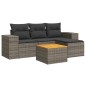 vidaXL 5-tlg. Garten-Sofagarnitur mit Kissen Grau Poly Rattan vidaXL 5-tlg. Garten-Sofagarnitur mit Kissen Grau Poly Rattan