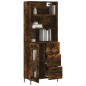 vidaXL Highboard Räuchereiche 69,5x34x180 cm Holzwerkstoff vidaXL Highboard Räuchereiche 69,5x34x180 cm Holzwerkstoff
