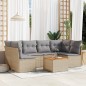 vidaXL 7-tlg. Garten-Sofagarnitur mit Kissen Beige Poly Rattan vidaXL 7-tlg. Garten-Sofagarnitur mit Kissen Beige Poly Rattan