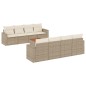 vidaXL 9-tlg. Garten-Sofagarnitur mit Kissen Beige Poly Rattan vidaXL 9-tlg. Garten-Sofagarnitur mit Kissen Beige Poly Rattan