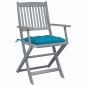 Klappbare Gartenstühle 2 Stk. mit Kissen Massivholz Akazie Klappbare Gartenstühle 2 Stk. mit Kissen Massivholz Akazie